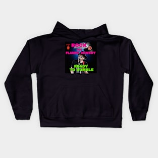 ROCK the Flamin Cowboy Ready to Rumble Kids Hoodie